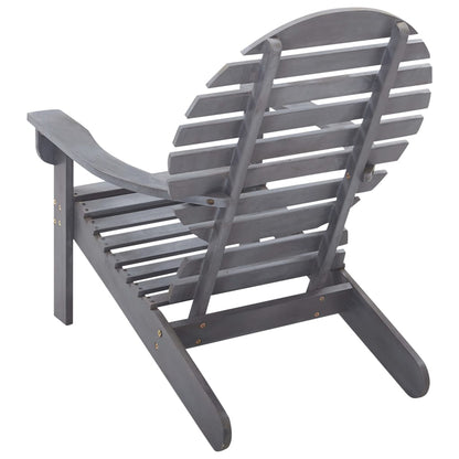 Sedia Adirondack in Legno Massello di Acacia Grigia
