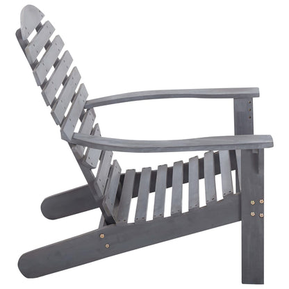 Sedia Adirondack in Legno Massello di Acacia Grigia