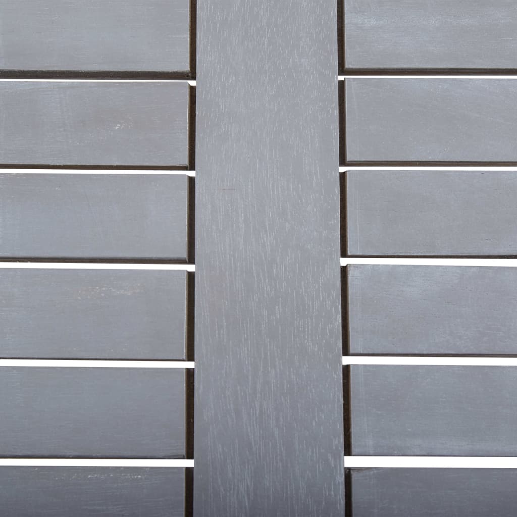 Tavolo da Giardino Grigio 80x80x74 cm Legno Massello di Acacia