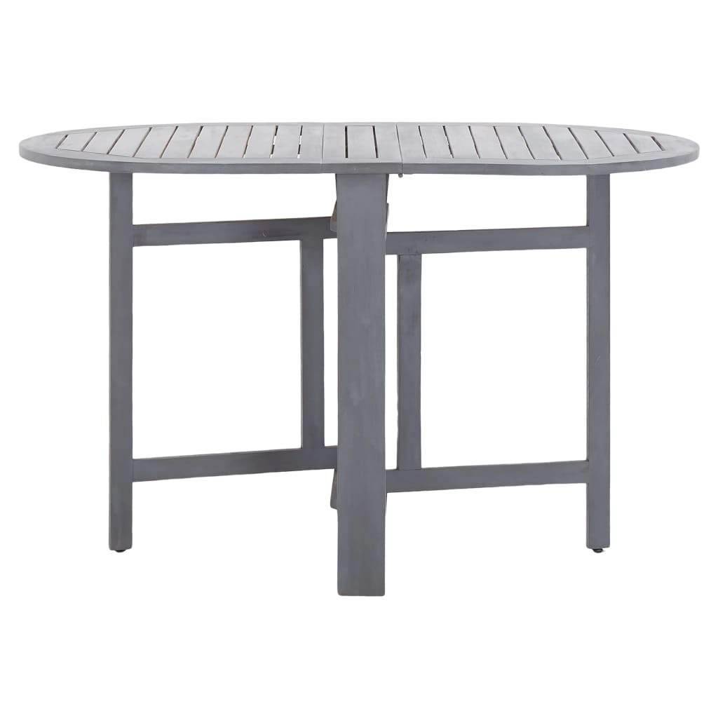 Tavolo da Giardino Grigio 120x70x74 cm Legno Massello di Acacia