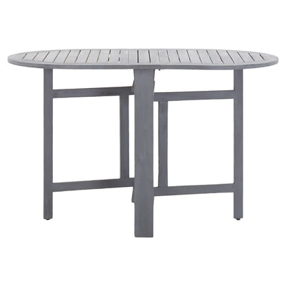 Tavolo da Giardino Grigio 120x70x74 cm Legno Massello di Acacia