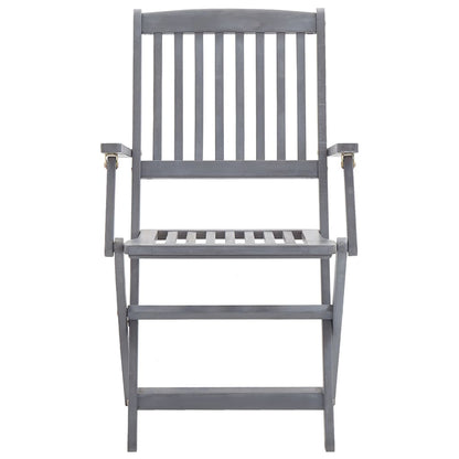 Sedie da Giardino Pieghevoli 4 pz in Legno Massello d'Acacia
