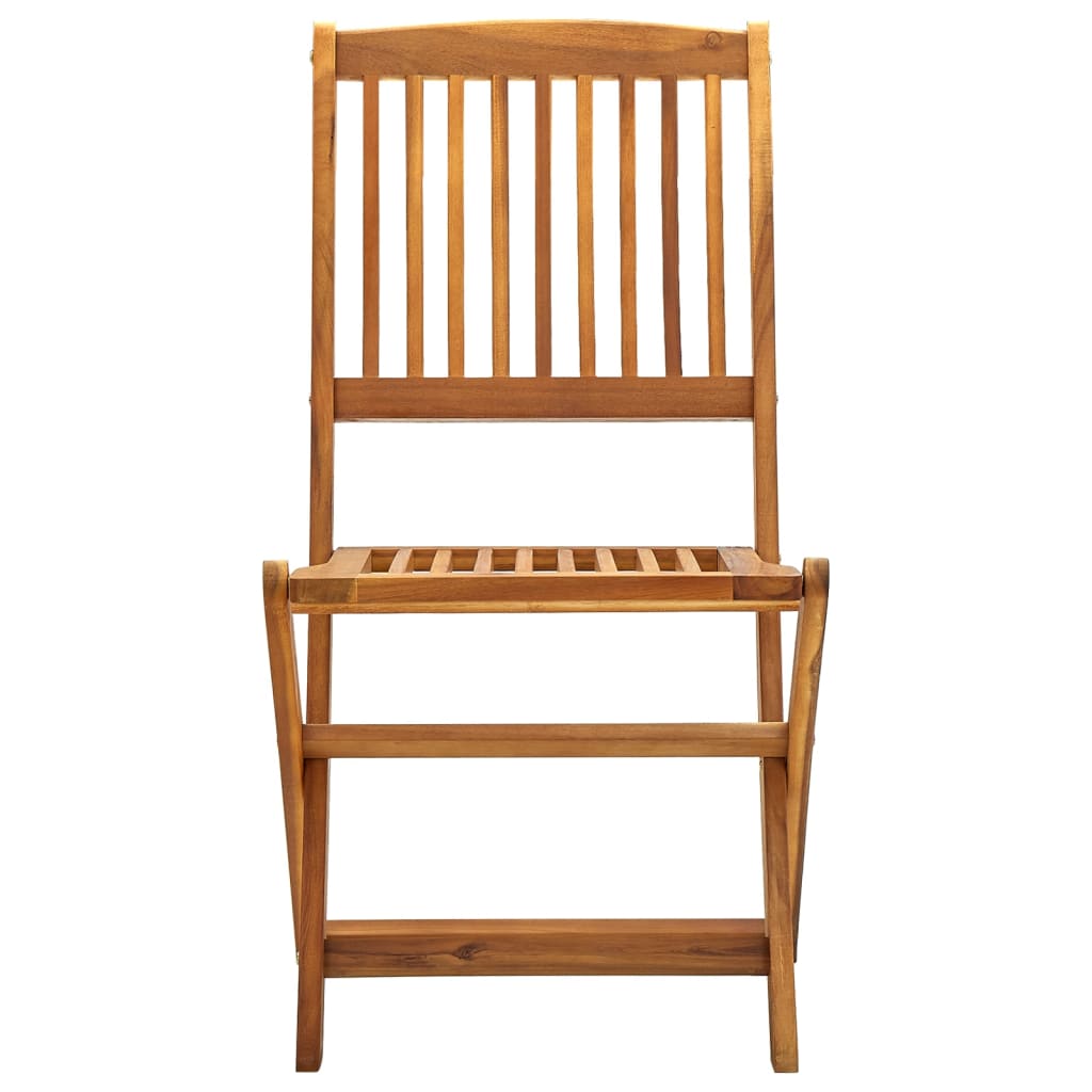 Sedie da Giardino Pieghevoli 2 pz in Legno Massello d'Acacia