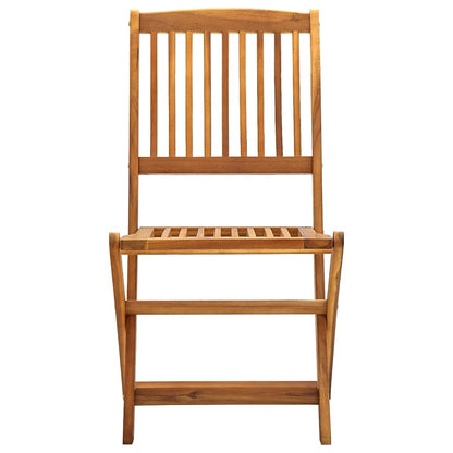 Sedie da Giardino Pieghevoli 2 pz in Legno Massello d'Acacia