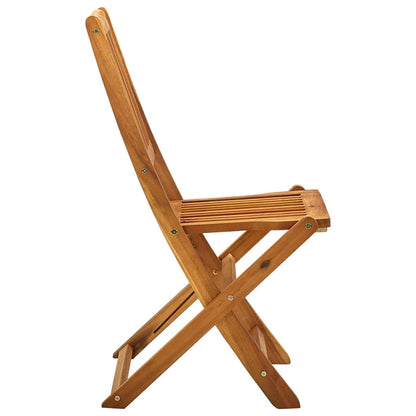 Sedie da Giardino Pieghevoli 2 pz in Legno Massello d'Acacia