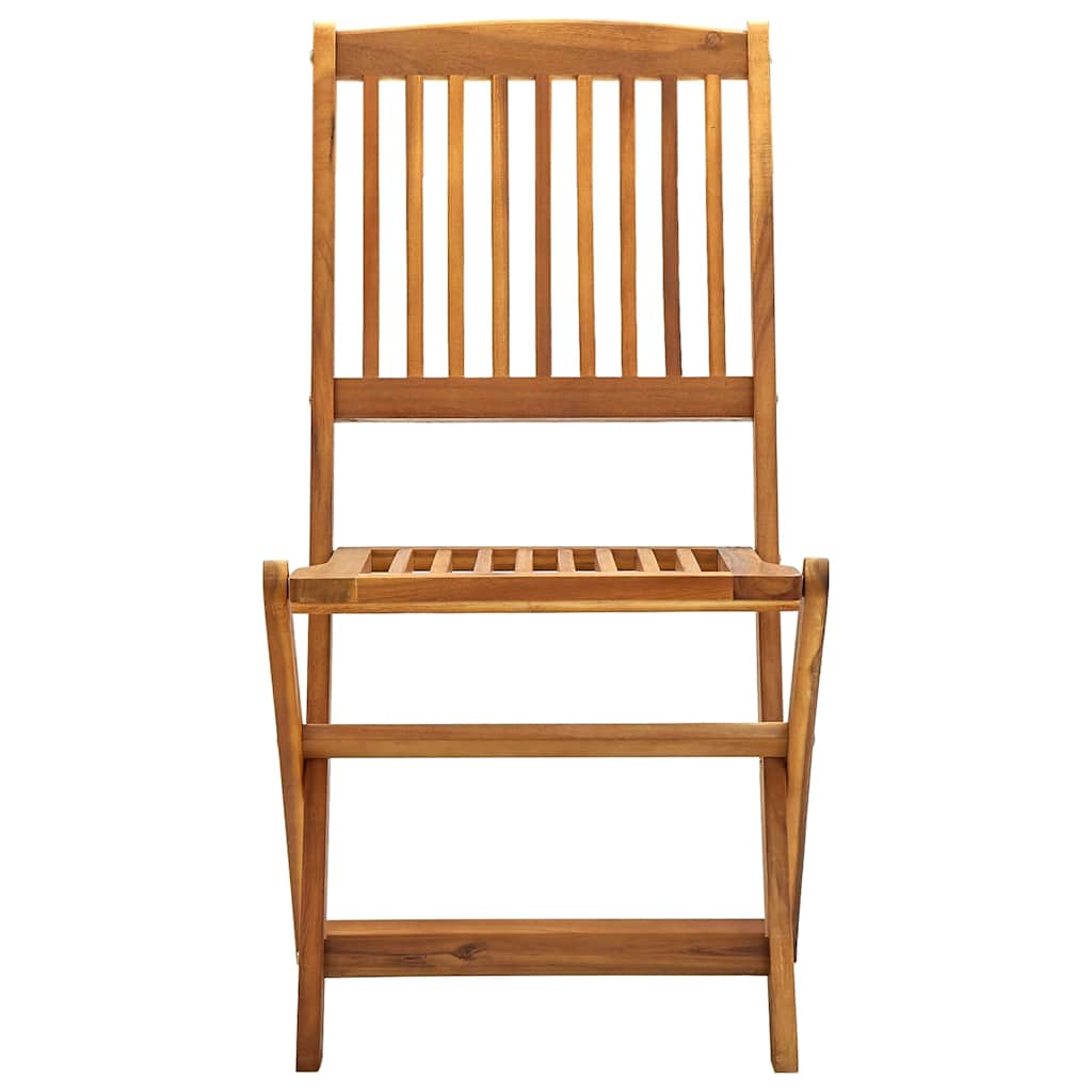 Sedie da Giardino Pieghevoli 4 pz in Legno Massello d'Acacia