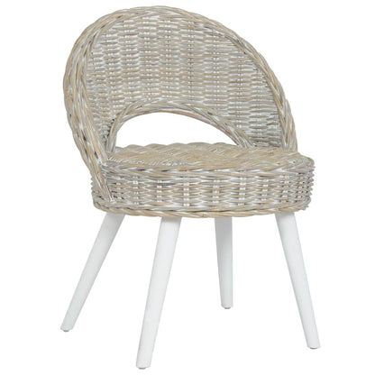 Poltrona in Rattan Kubu Bianco