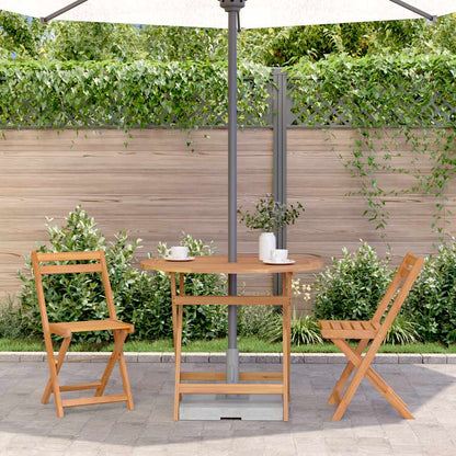 Tavolo da Giardino Pieghevole 90x75 cm in Massello d'Acacia