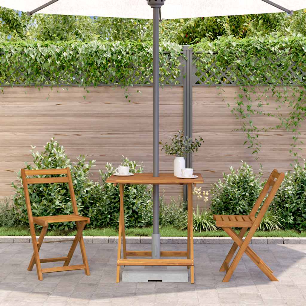 Tavolo da Giardino Pieghevole 70x70x75 cm in Massello d'Acacia