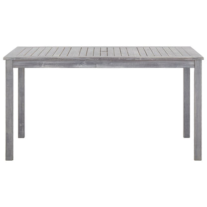 Set da Pranzo da Giardino 5 pz Grigio Legno Massello di Acacia