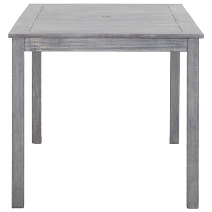 Set da Pranzo da Giardino 5 pz Grigio Legno Massello di Acacia