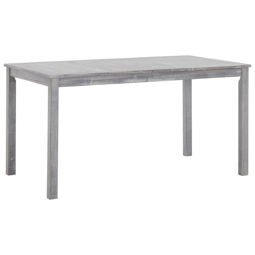 Set Pranzo da Giardino 7 pz Grigio Slavato in Massello d'Acacia