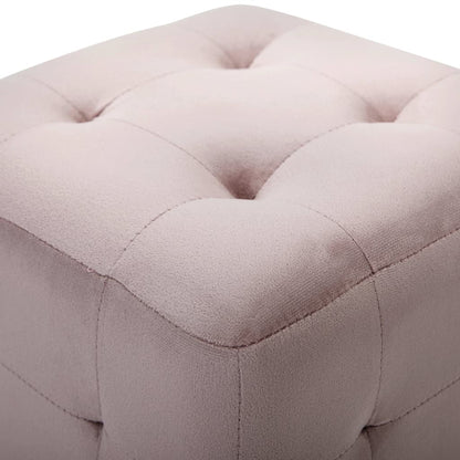 Pouf 2 pz Rosa 30x30x30 cm in Velluto