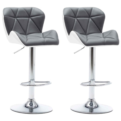 Sgabello da bar 2 pcs Grigio 44 x 48 x 105,5 cm Pelle Sintetica