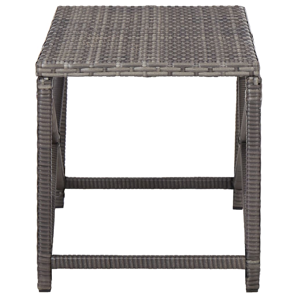 Panchina da Giardino 80 cm in Polyrattan Grigio