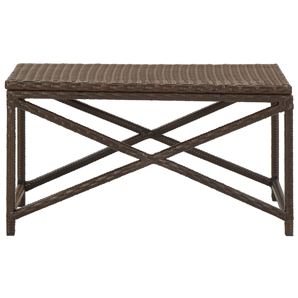 Panchina da Giardino 80 cm in Polyrattan Marrone