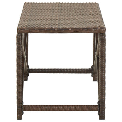 Panchina da Giardino 80 cm in Polyrattan Marrone