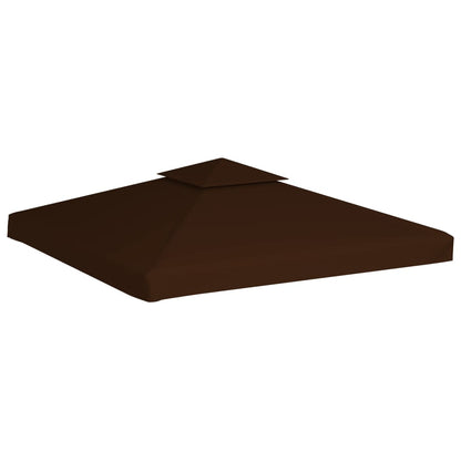 Copertura Superiore per Gazebo a 2 Strati 310g/mÃ‚Â² 3x3m Marrone