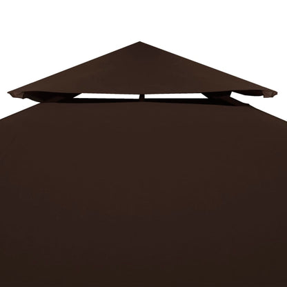 Copertura Superiore per Gazebo a 2 Strati 310g/mÃ‚Â² 3x3m Marrone