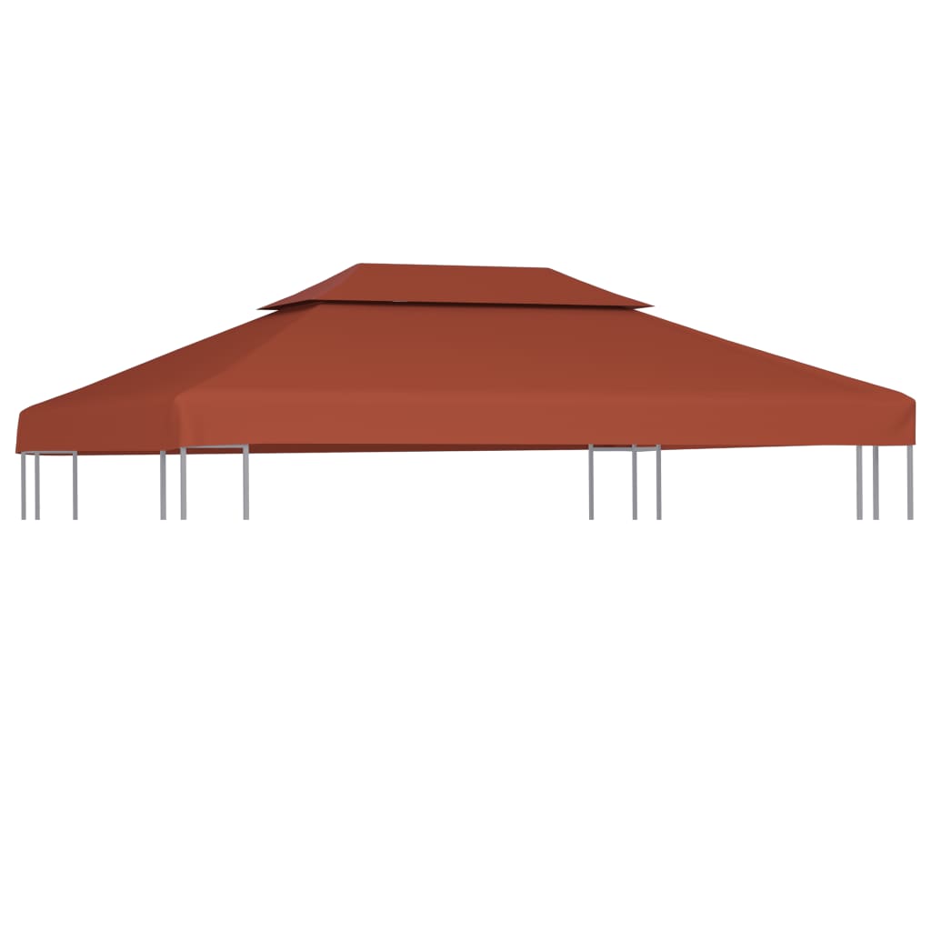 Copertura Superiore Gazebo a 2 Strati 310g/mÂ² 4x3m Terracotta