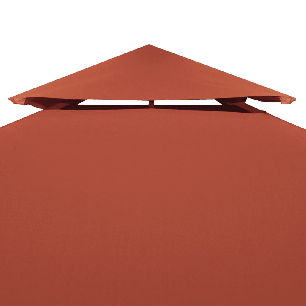 Copertura Superiore Gazebo a 2 Strati 310g/mÂ² 4x3m Terracotta