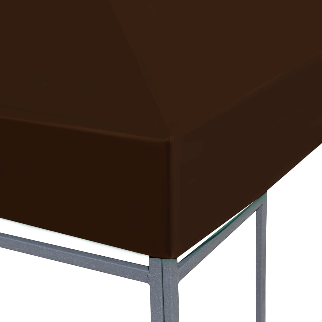Copertura Superiore per Gazebo 310 g/mÂ² 3x3 m Marrone