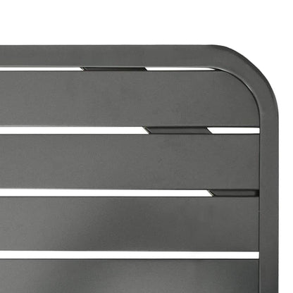 Tavolo da Giardino Grigio Scuro 180x83x72 cm in Acciaio