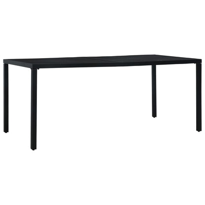Tavolo da Giardino Nero 180x83x72 cm in Acciaio
