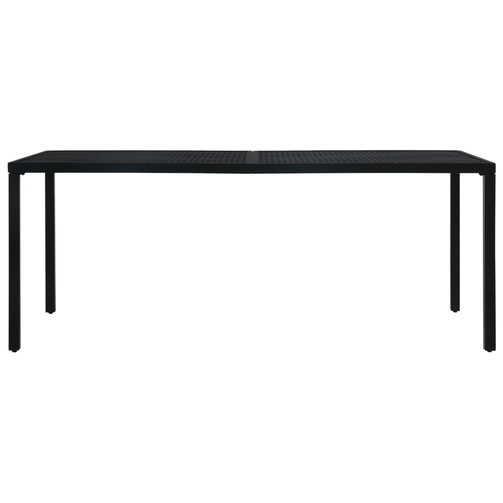 Tavolo da Giardino Nero 180x83x72 cm in Acciaio