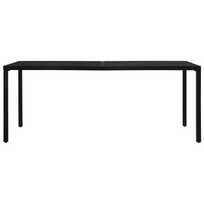 Tavolo da Giardino Nero 180x83x72 cm in Acciaio