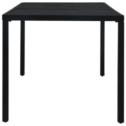 Tavolo da Giardino Nero 180x83x72 cm in Acciaio