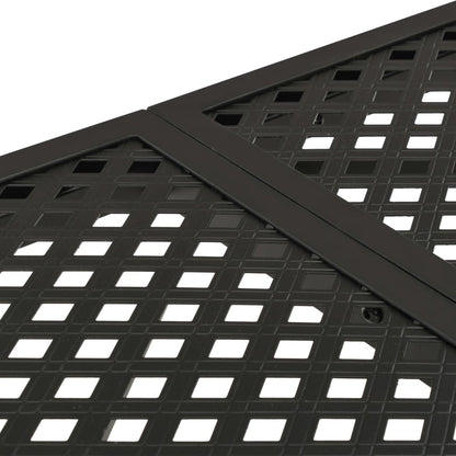 Tavolo da Giardino Nero 180x83x72 cm in Acciaio
