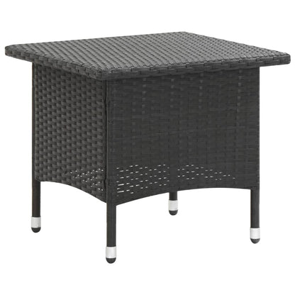 Tavolino da TÃ¨ Nero 50x50x47 cm in Polyrattan
