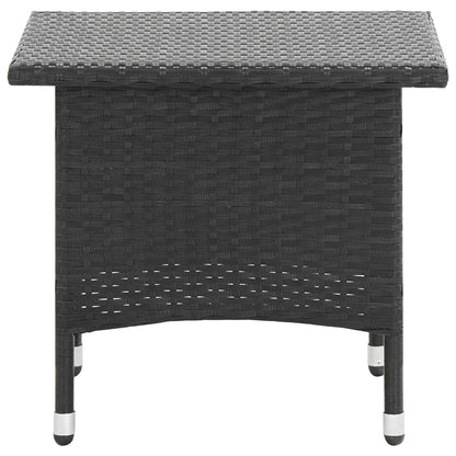 Tavolino da TÃ¨ Nero 50x50x47 cm in Polyrattan