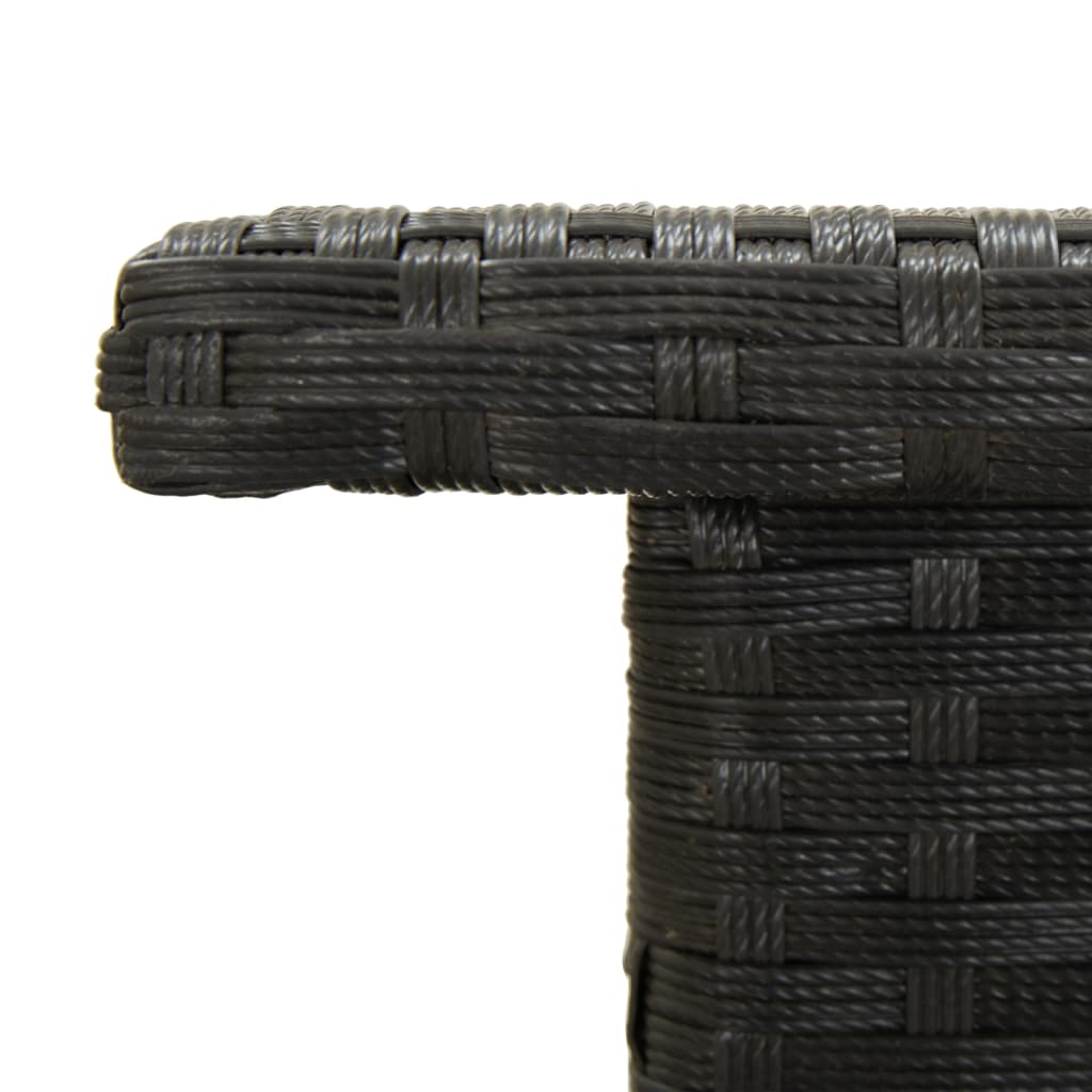 Tavolino da TÃ¨ Nero 50x50x47 cm in Polyrattan