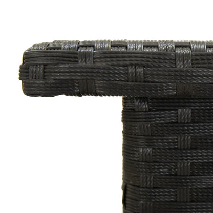 Tavolino da TÃ¨ Nero 50x50x47 cm in Polyrattan