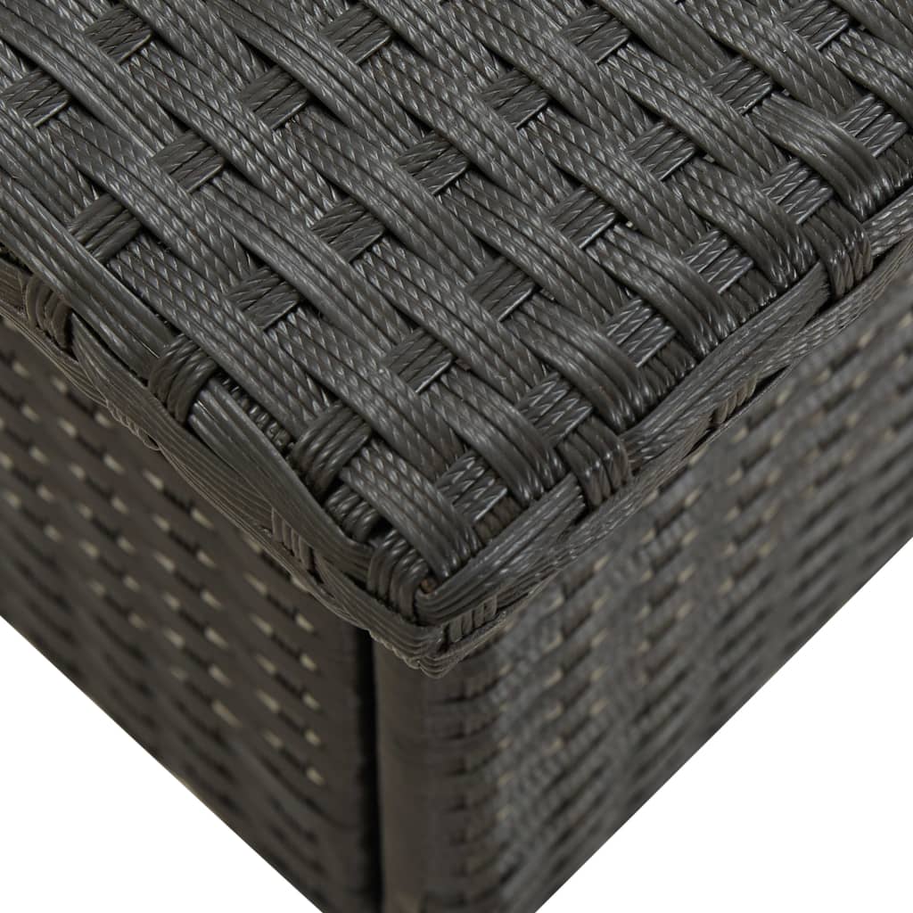 Tavolino da TÃ¨ Nero 50x50x47 cm in Polyrattan