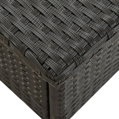 Tavolino da TÃ¨ Nero 50x50x47 cm in Polyrattan