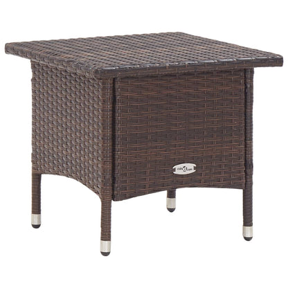 Tavolino da TÃƒÂ¨ Marrone 50x50x47 cm in Polyrattan