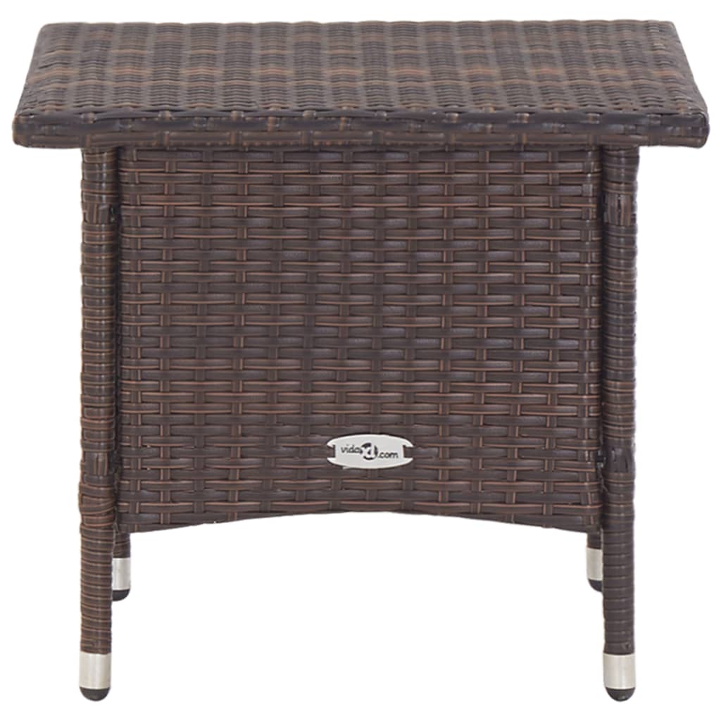 Tavolino da TÃƒÂ¨ Marrone 50x50x47 cm in Polyrattan