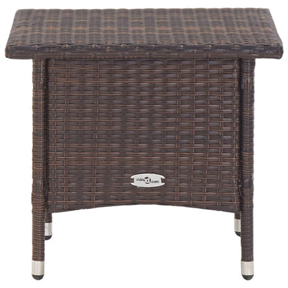 Tavolino da TÃƒÂ¨ Marrone 50x50x47 cm in Polyrattan