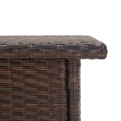 Tavolino da TÃƒÂ¨ Marrone 50x50x47 cm in Polyrattan