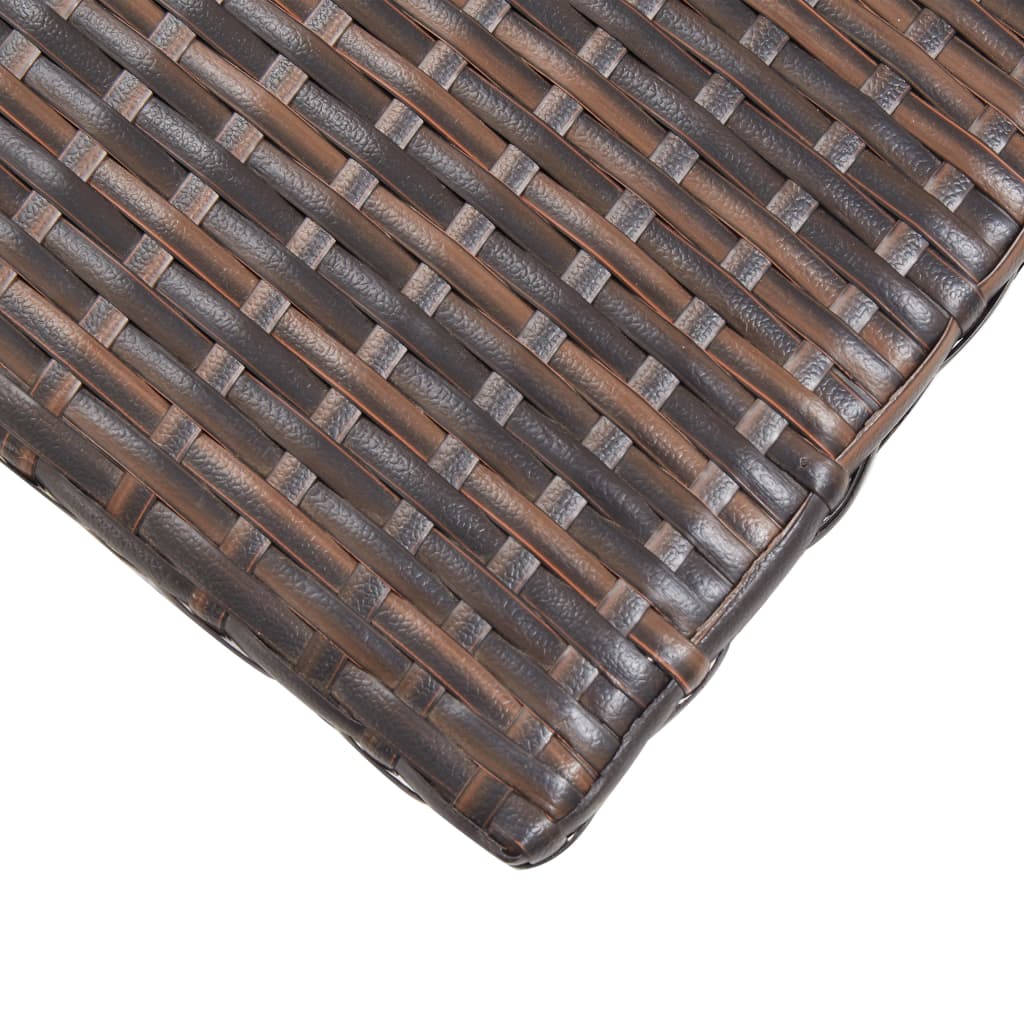 Tavolino da TÃƒÂ¨ Marrone 50x50x47 cm in Polyrattan