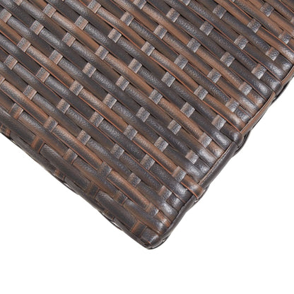 Tavolino da TÃƒÂ¨ Marrone 50x50x47 cm in Polyrattan