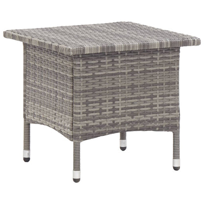 Tavolino da TÃƒÂ¨ Grigio 50x50x47 cm in Polyrattan