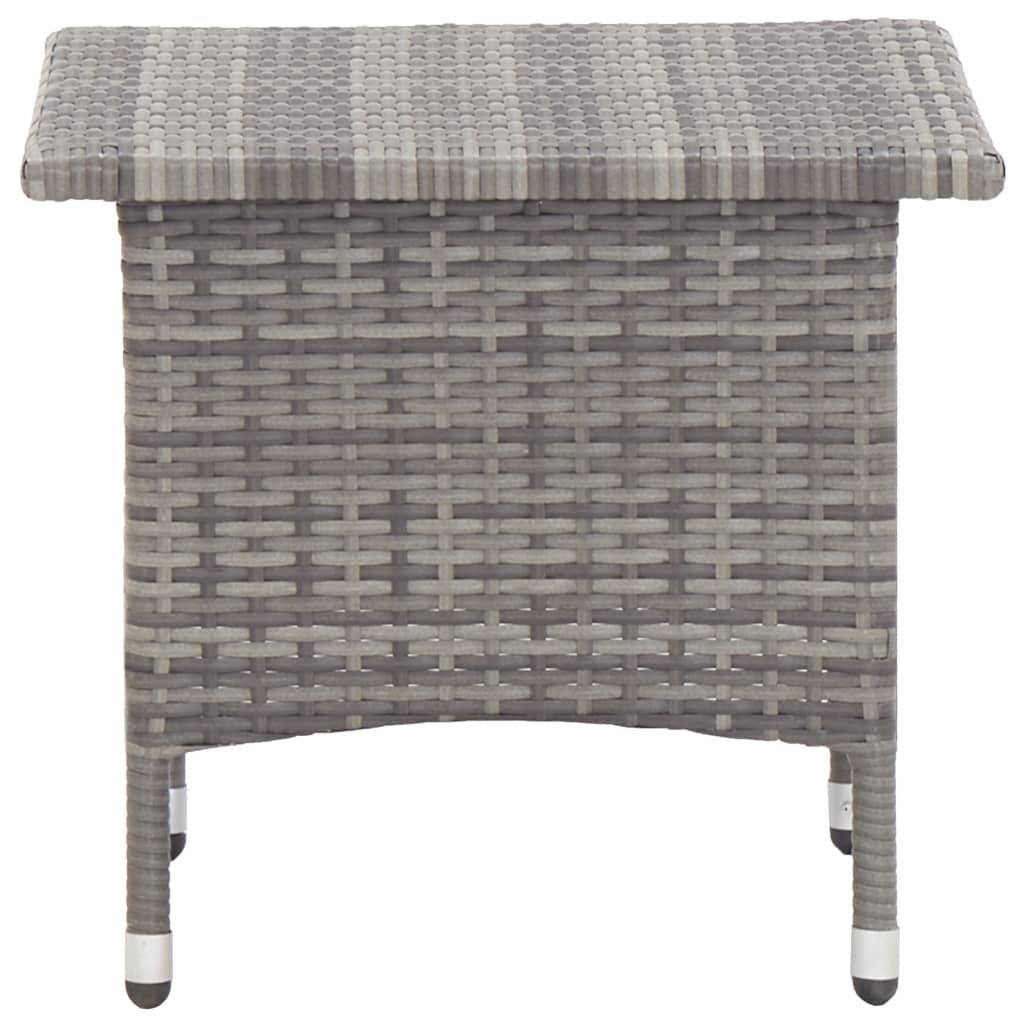 Tavolino da TÃƒÂ¨ Grigio 50x50x47 cm in Polyrattan