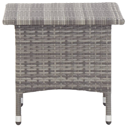 Tavolino da TÃƒÂ¨ Grigio 50x50x47 cm in Polyrattan
