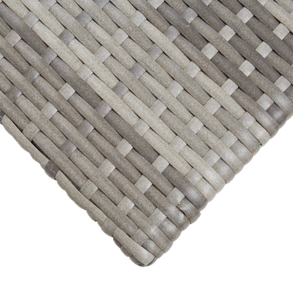 Tavolino da TÃƒÂ¨ Grigio 50x50x47 cm in Polyrattan