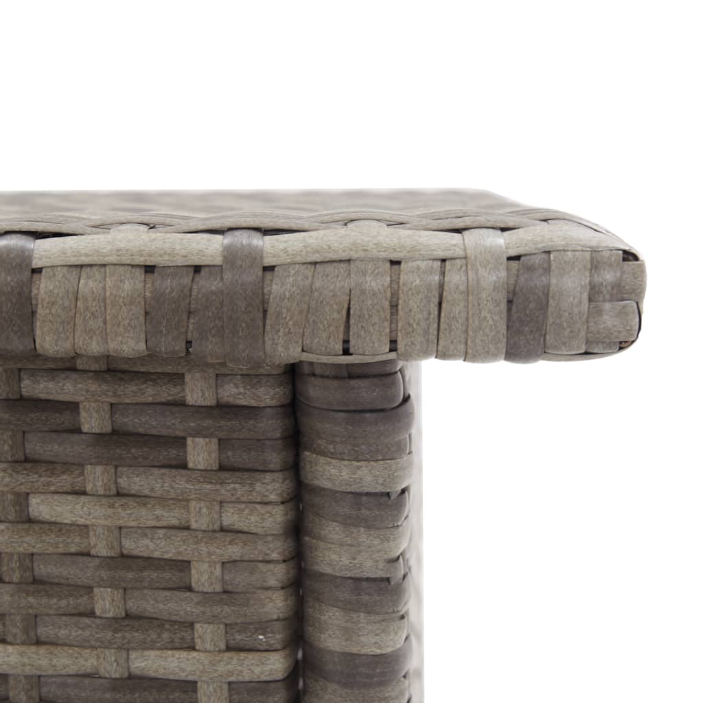 Tavolino da TÃƒÂ¨ Grigio 50x50x47 cm in Polyrattan