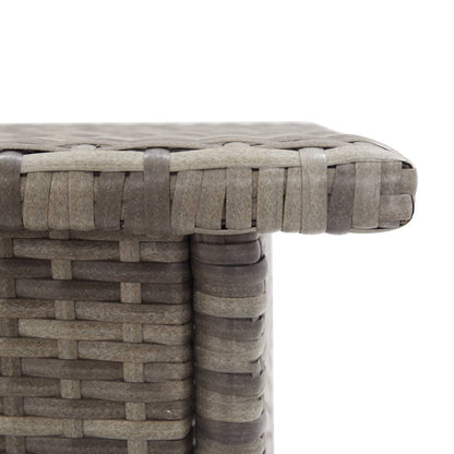 Tavolino da TÃƒÂ¨ Grigio 50x50x47 cm in Polyrattan